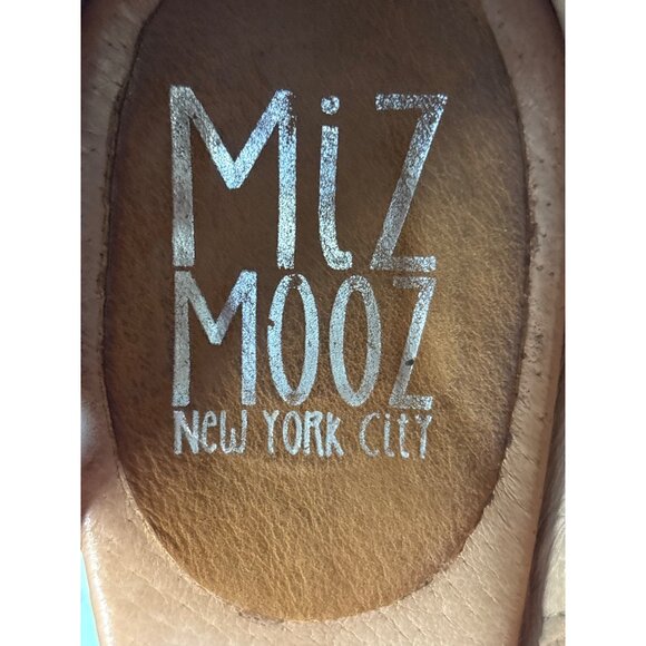 Miz Mooz Leather Cut Out Ankle Sandals Zip Wheat Tan Size‎ 39 8.5-9 Boho Current - Picture 12 of 12